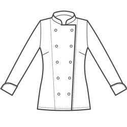 Giacca cuoca Lady Chef Isacco Isacco  in Divise da lavoro ristorazione stock