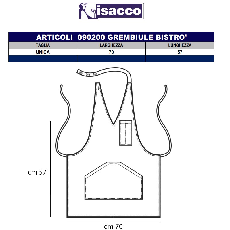 Grembiule Bistro Colorado Isacco  in Abbigliamento