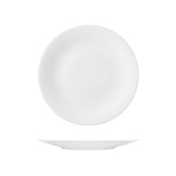Piatto piano bone china neve | Piatti da ristorante | Rausa srl