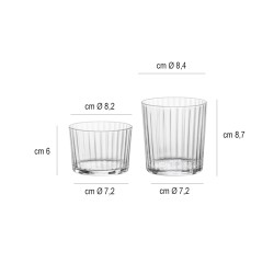 Bicchiere in vetro exclusiva Rocco Bormioli  in Tumbler bassi