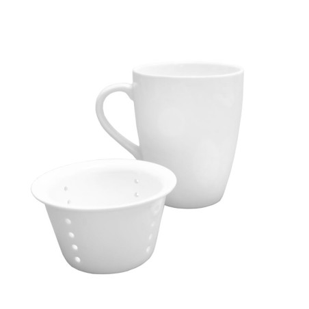 Tazza con infusore in porcellana bianca | Tazze e teiere | Rausa srl