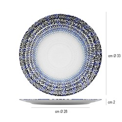 Piatto pizza saturnia alchimia blu Saturnia Porcellane  in Porcellane