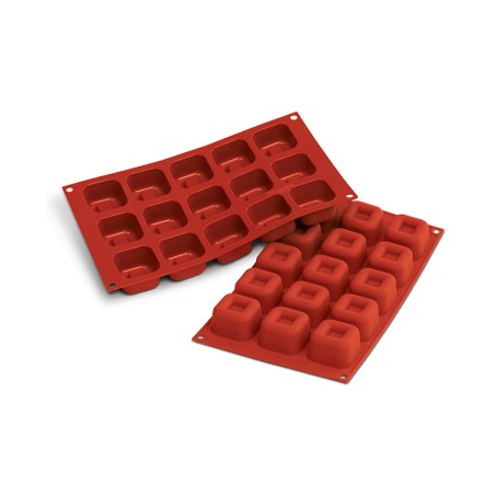 Forma silicone 15 savarin quadrati | Stampi in silicone per dolci