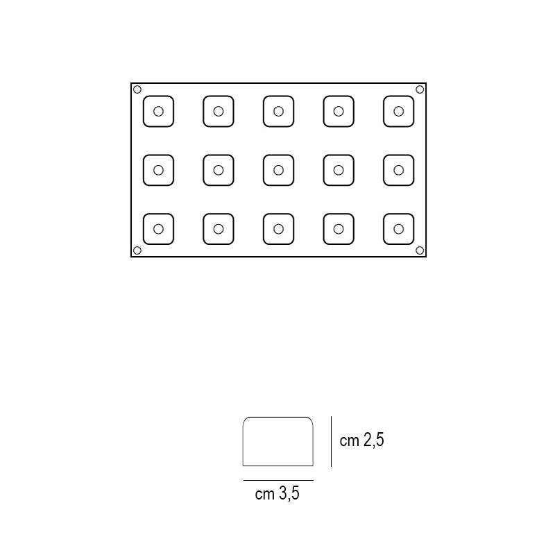 Forma silicone 15 sushi maki Silikomart  in Stampi in silicone per dolci