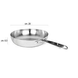 Padella svasata alta aluinox 3ply 1907 Pentole Agnelli  in Cucina