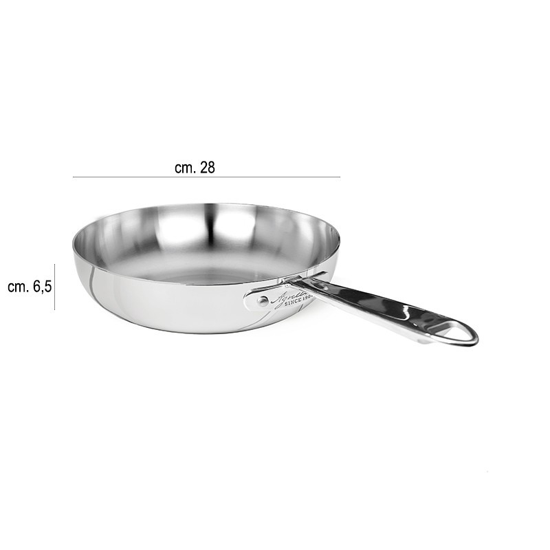 Padella svasata alta aluinox 3ply 1907 Pentole Agnelli  in Cucina