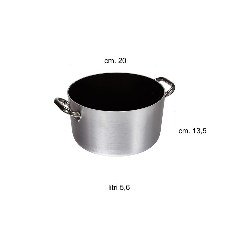 Casseruola alluminio antiaderente alta 2 maniglie Fasa pentole  in Cucina