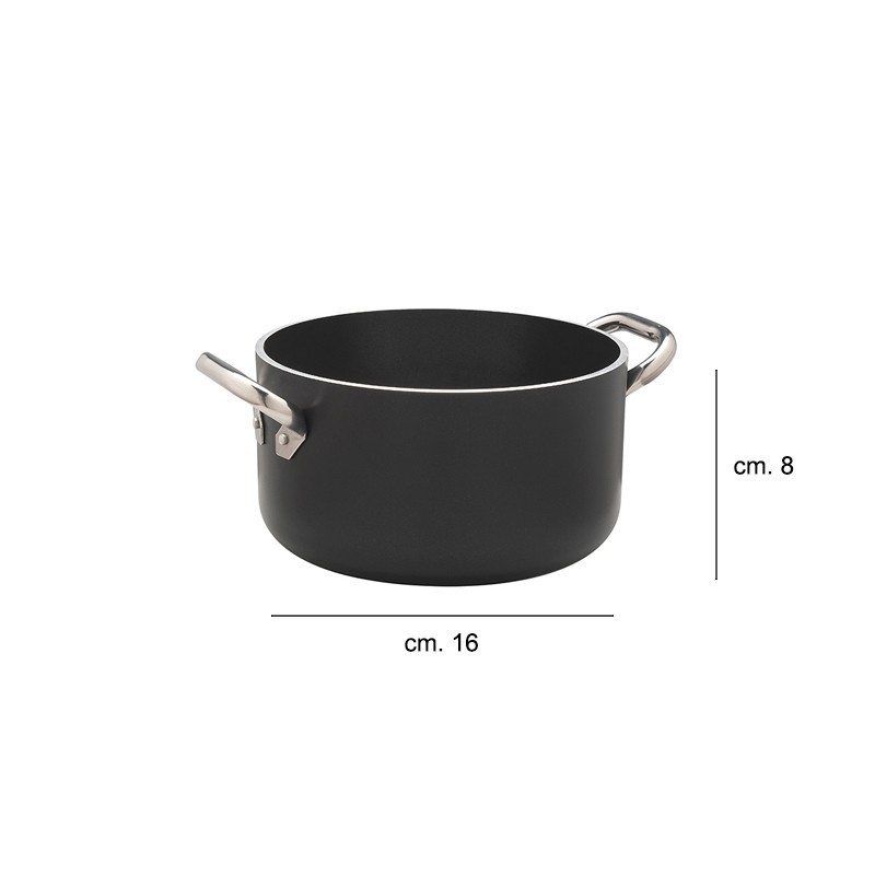 Casseruola alta 2 maniglie Alblack Pentole Agnelli Pentole Agnelli  in Casseruole