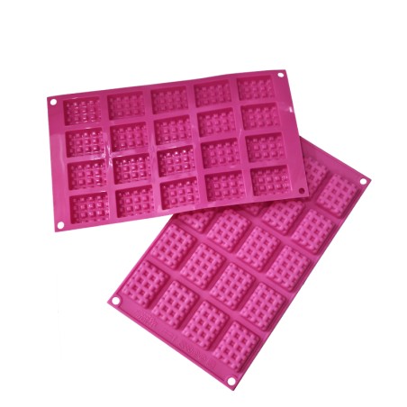 Forma silicone 20 mini waffel | Stampi in silicone per dolci | Rausa