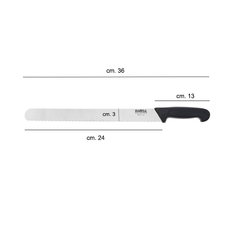 Coltello pane dentato Rausa acciaio inox Rausa srl  in Coltelli pane