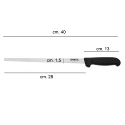 Coltello prosciutto extra stretto Rausa acciaio inox Rausa srl  in Coltelli cuoco