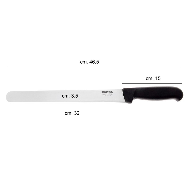 Coltello prosciutto largo Rausa acciaio inox Rausa srl  in Coltelli cuoco