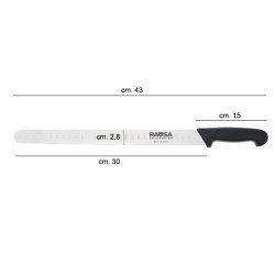 Coltello salmone alveolato Rausa acciaio inox Rausa srl  in Coltelli cuoco
