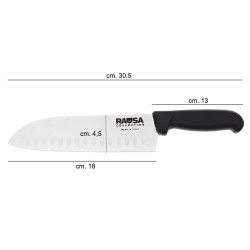 Coltello Santoku alveolato Rausa acciaio inox Rausa srl  in Coltelli cuoco