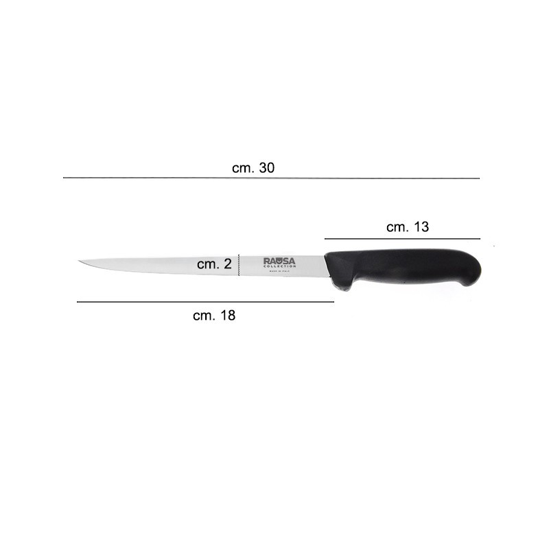 Coltello sfilettare retto Rausa acciaio inox Rausa srl  in Coltelli cuoco