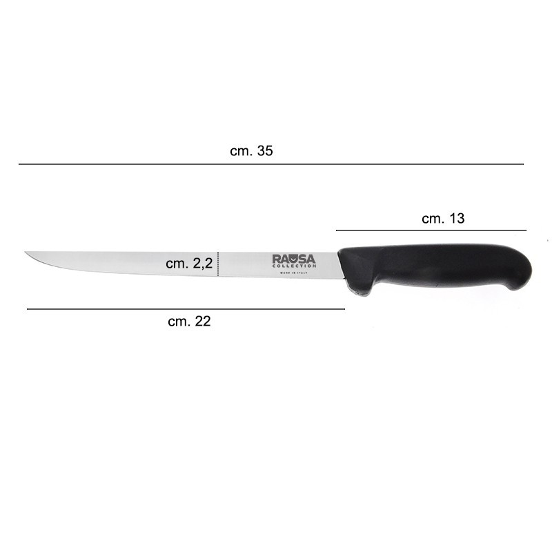 Coltello sfilettare rigido Rausa acciaio inox Rausa srl  in Coltelli cuoco