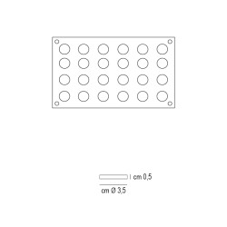 Forma silicone 24 fiorentine Silikomart  in Stampi in silicone per dolci