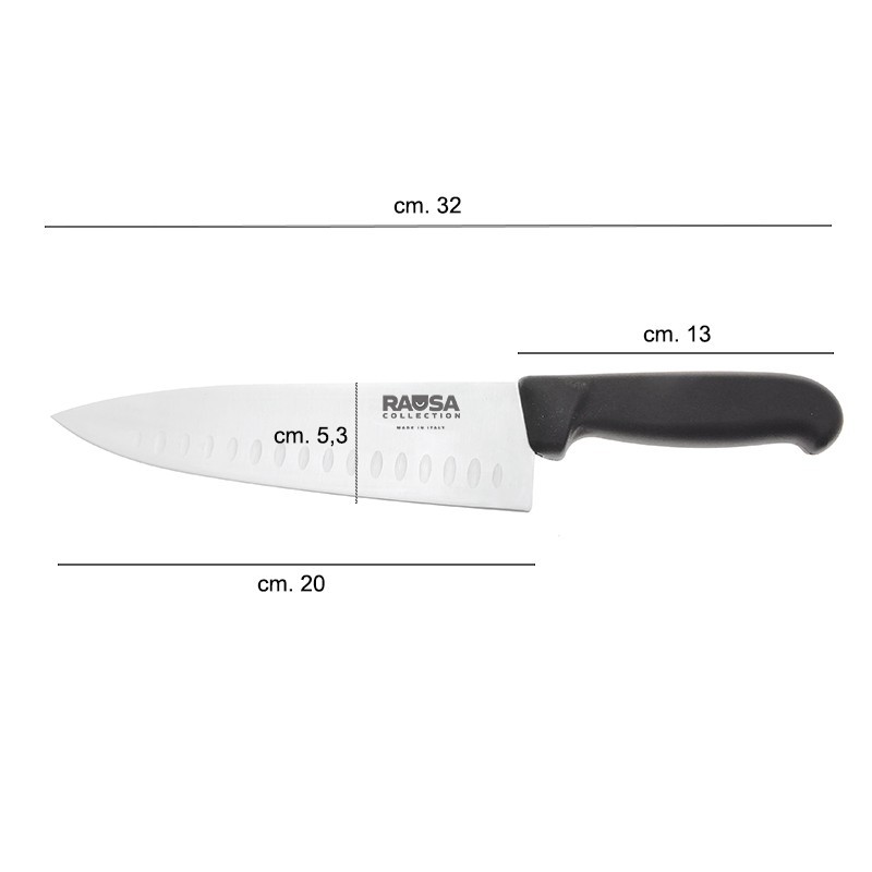 Coltello trinciante alveolato Rausa acciaio inox Rausa srl  in Coltelli cuoco