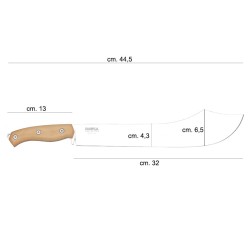 Coltello scimitarra carne Rausa acciaio inox e ulivo Rausa srl  in Coltelli speciali