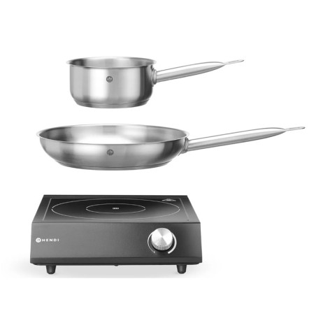 Set piastra induzione 3500W con pentola e padella