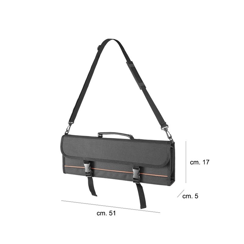 Borsa porta 10 coltelli professionale con tracolla   in Complementi taglio