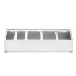 Supporto per 5 contenitori gastronorm in acciaio inox