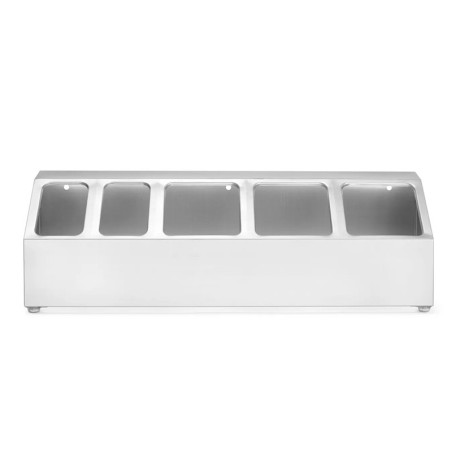 Supporto per 5 contenitori gastronorm in acciaio inox