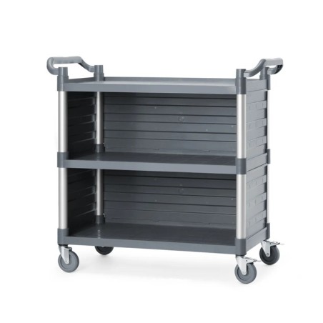 Carrello servizio 3 piani con pannelli polipropilene