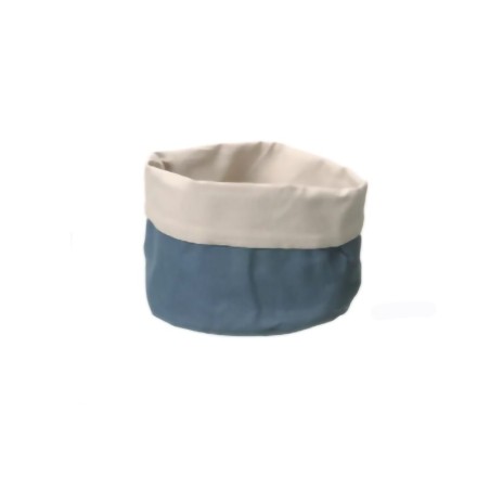 Cestino pane tondo in cotone cm 15 grigio
