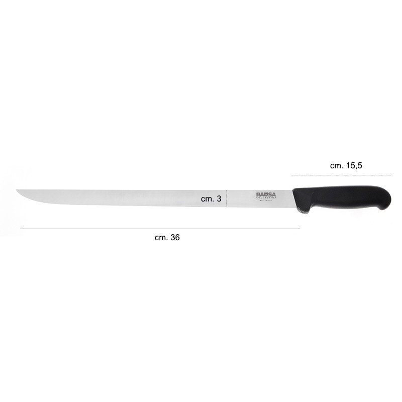 Coltello prosciutto stretto rigido Rausa Rausa srl  in Coltelli cuoco