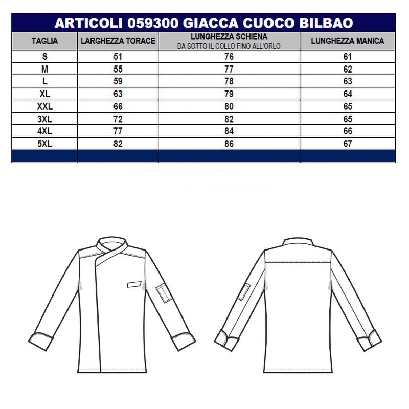 Giacca cuoco Bilbao Isacco Isacco  in Giacca cuoco