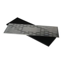 Tappetino Wide Matt Nero con griglia inox The Bars