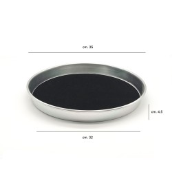 Vassoio bar antiscivolo tondo 35 cm con bordo alto   in Vassoi da servizio