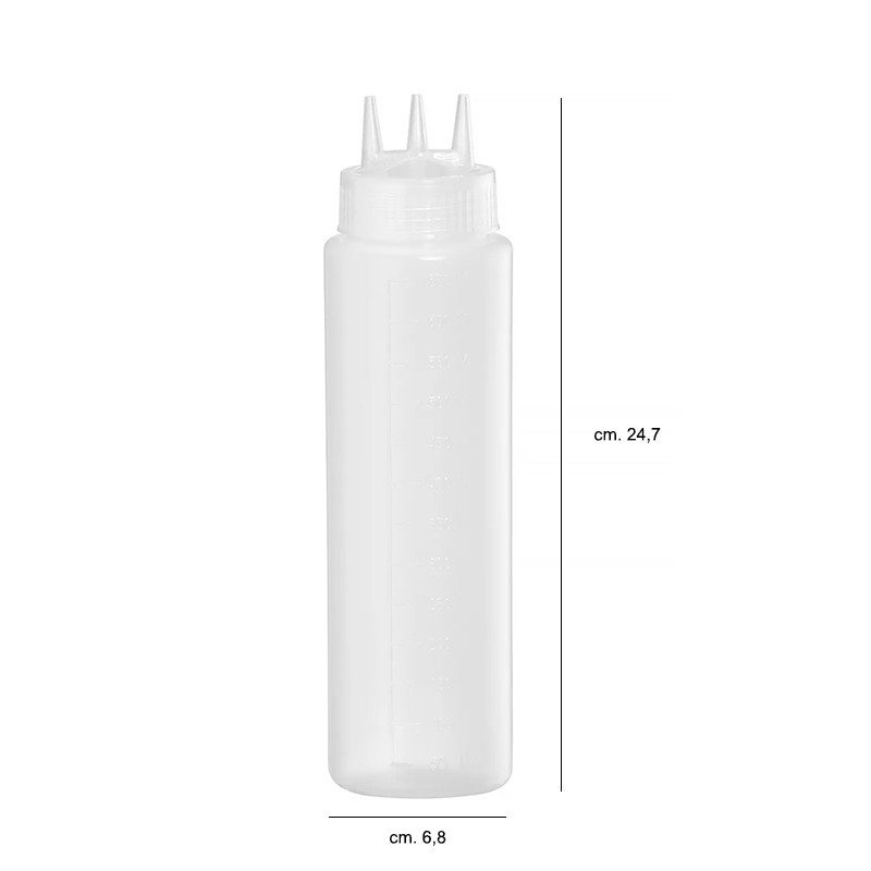Dispenser per scaldare salse 650 ml con beccucci di precisione   in Bottiglie dosatrici