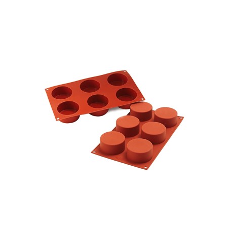 Forma silicone 6 cilindri | Stampi in silicone per dolci | Rausa srl