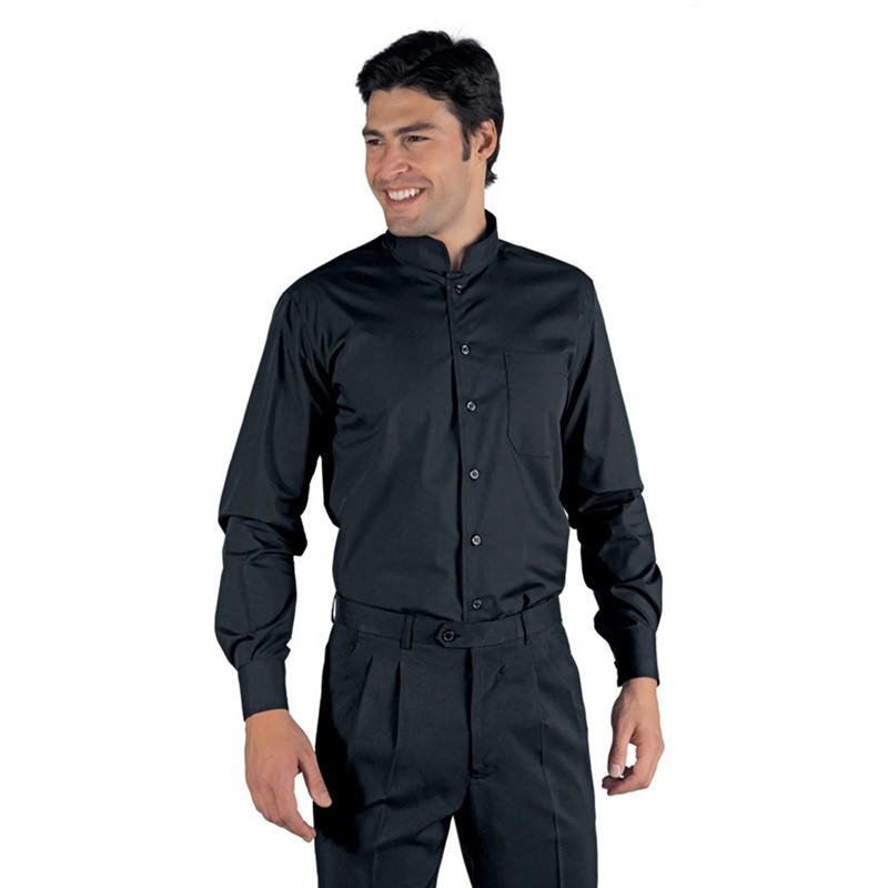 Camicia Unisex Dublino Isacco con Collo Coreano e Manica Lunga Isacco  in Camicie cameriere