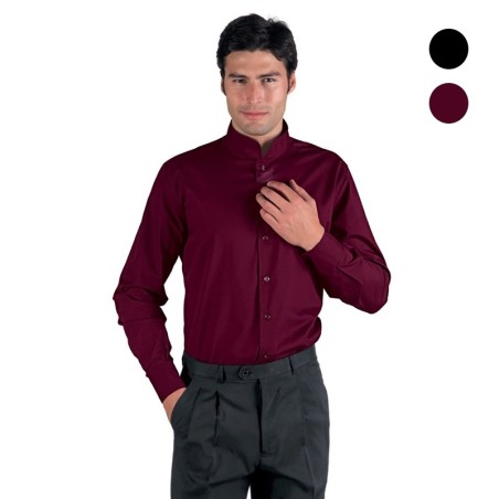 Camicia Unisex Dublino Isacco Collo Coreano Manica Lunga