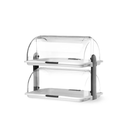 Vetrinetta brioches doppia roll-top per buffet