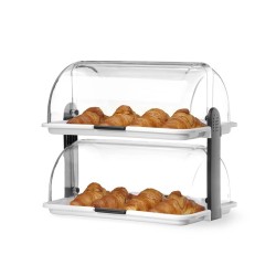Vetrinetta brioches doppia roll-top per buffet e colazioni   in Espositori