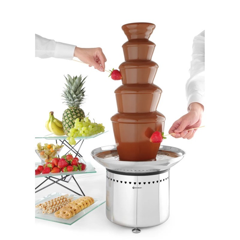 Fontana per cioccolato 5 livelli   in Mantenimento calore