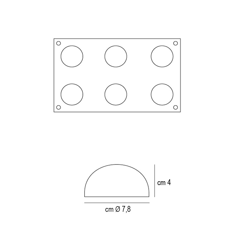 Forma silicone 6 dahlie Silikomart  in Stampi in silicone per dolci