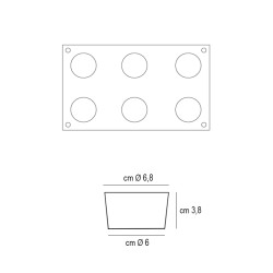 Forma silicone 6 muffin Silikomart  in Stampi in silicone per dolci