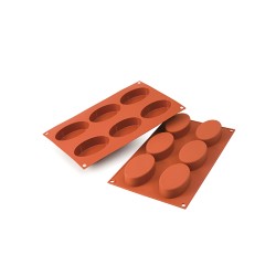 Forma silicone 6 ovali | Stampi in silicone per dolci | Rausa srl