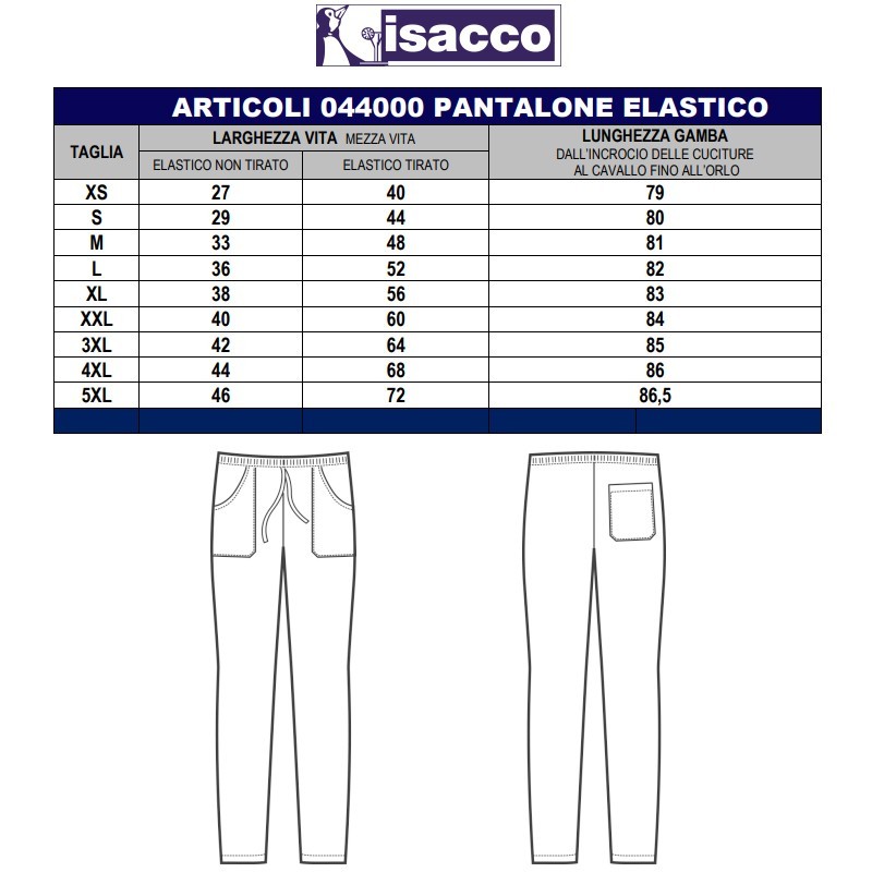 Pantalone da cuoco con laccio pied de poule Isacco  in Pantaloni da cuoco
