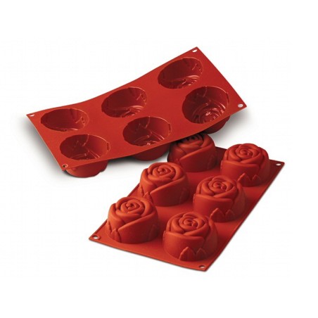 Forma silicone 6 rose | Stampi in silicone per dolci | Rausa srl