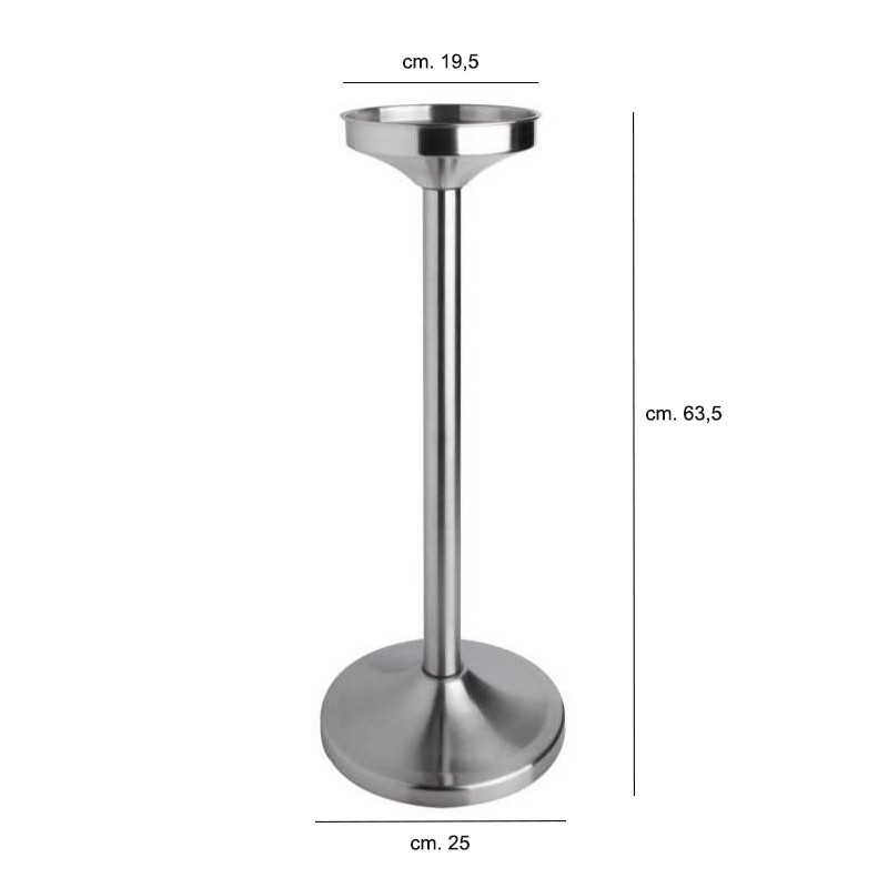 Colonna porta secchiello ghiaccio Vintage in acciaio inox   in Spumantiere e secchielli