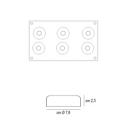 Forma silicone 6 savarin Silikomart  in Stampi in silicone per dolci