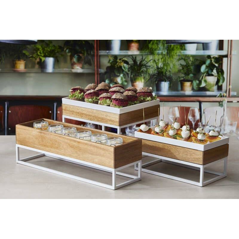 Supporto per vassoio buffet in acacia   in Cassette in legno