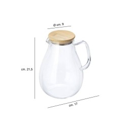 Caraffa in vetro con coperchio in bamboo da 1,7 litri   in Brocche e bottiglie