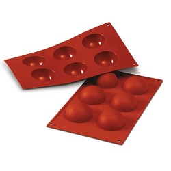 Forma silicone 6 semisfere 70 mm | Stampi in silicone per dolci
